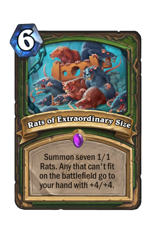 Rats of Extraordinary Size Hearthstone kártya