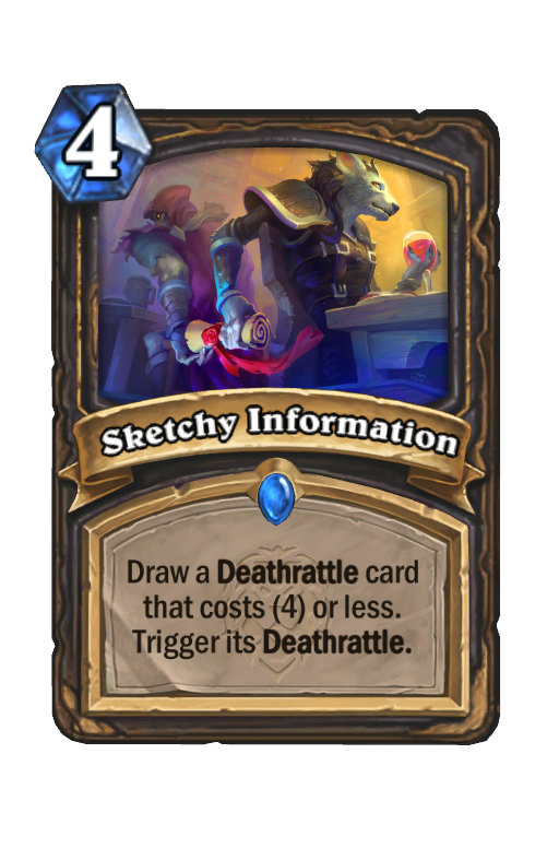 Sketchy Information Hearthstone kártya