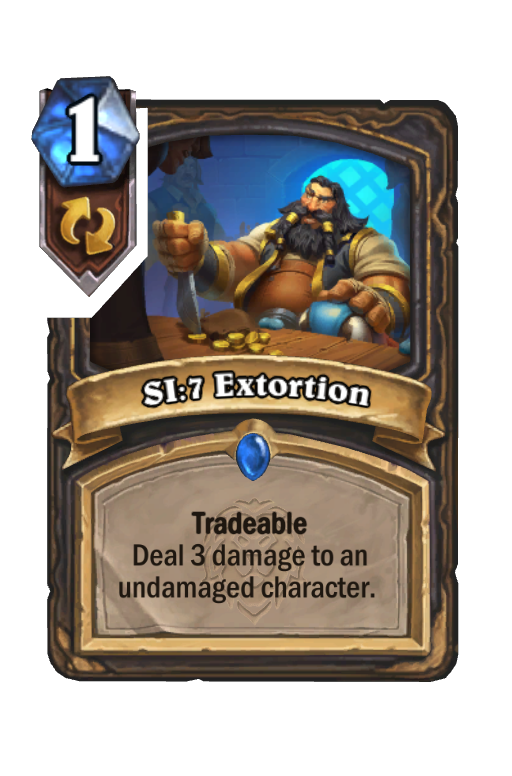 SI:7 Extortion Hearthstone kártya