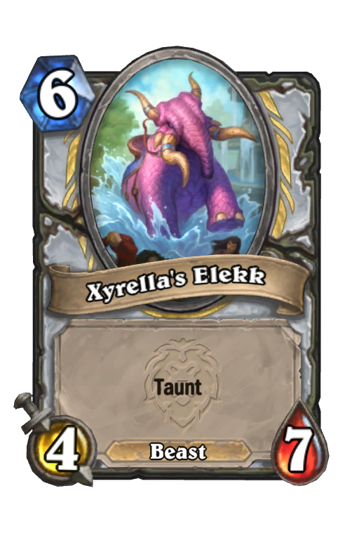 Xyrella's Elekk Hearthstone kártya