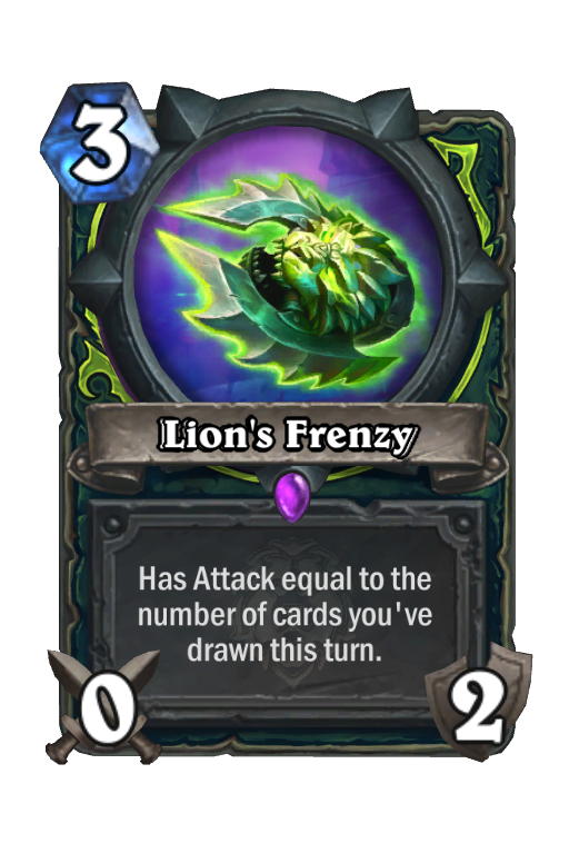 Lion's Frenzy Hearthstone kártya