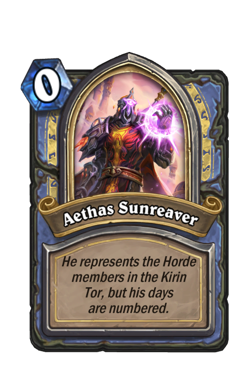 Aethas Sunreaver Hearthstone kártya
