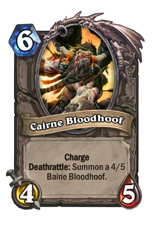 Cairne Bloodhoof Hearthstone kártya