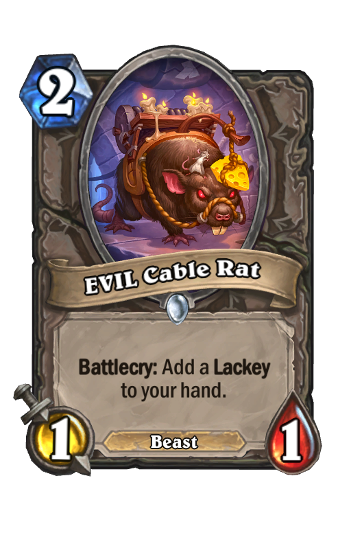 EVIL Cable Rat Hearthstone kártya