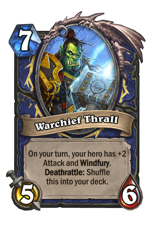 Warchief Thrall Hearthstone kártya