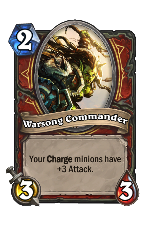 Warsong Commander Hearthstone kártya