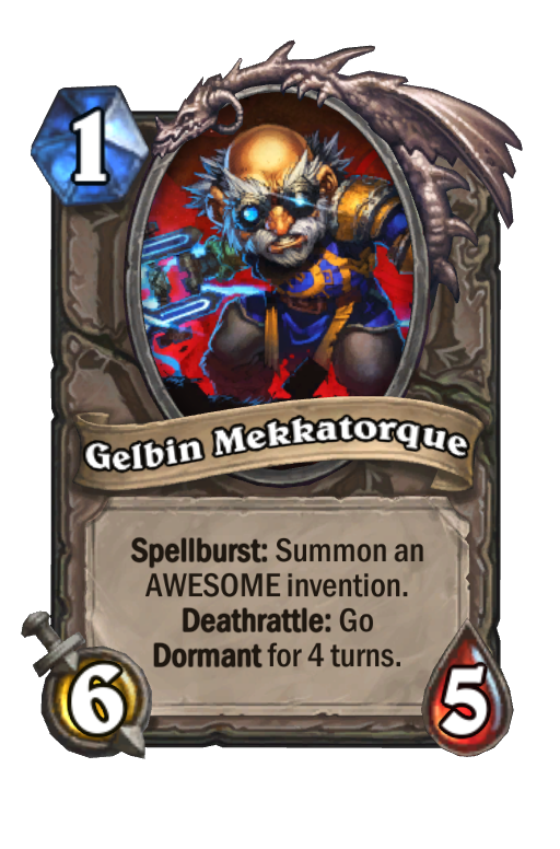 Gelbin Mekkatorque Hearthstone kártya