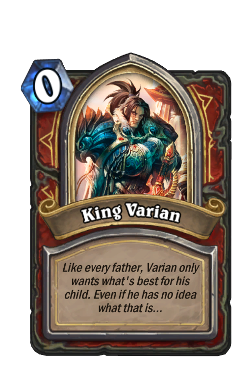 King Varian Hearthstone kártya