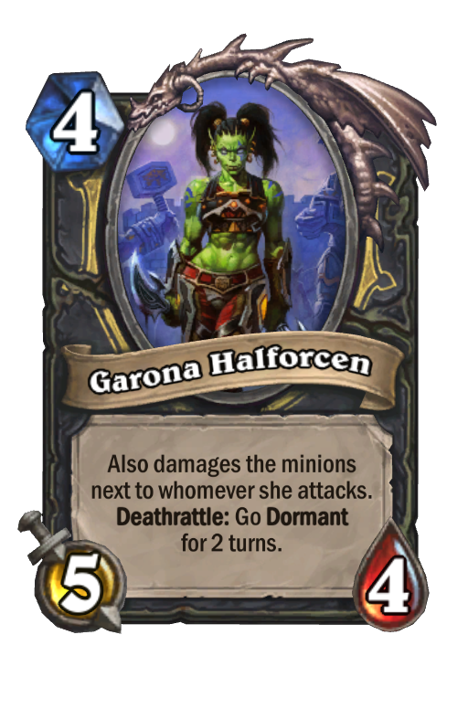 Garona Halforcen Hearthstone kártya