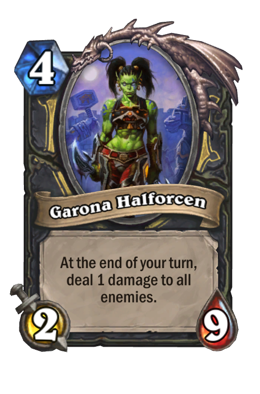 Garona Halforcen Hearthstone kártya