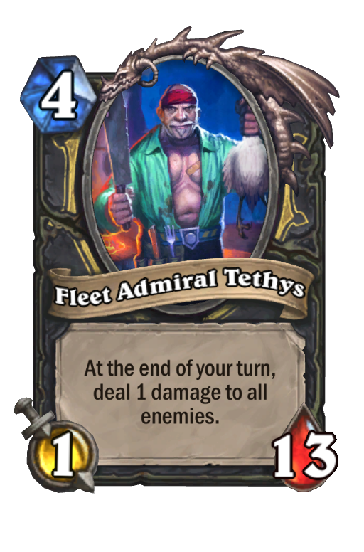 Fleet Admiral Tethys Hearthstone kártya
