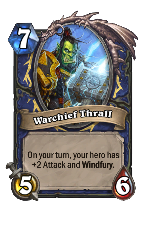 Warchief Thrall Hearthstone kártya