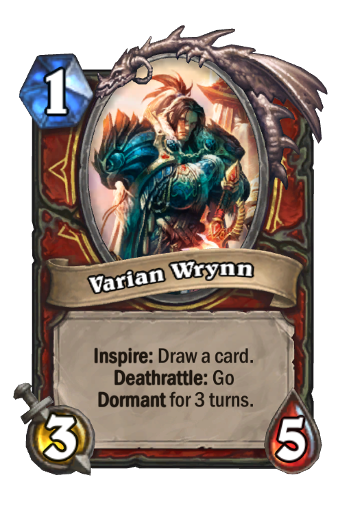 Varian Wrynn Hearthstone kártya