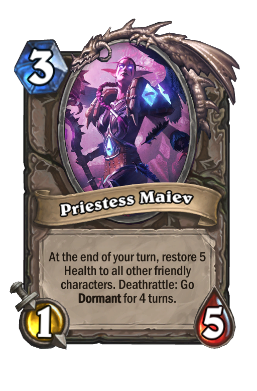 Priestess Maiev Hearthstone kártya