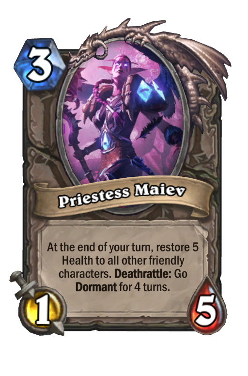 Priestess Maiev Hearthstone kártya