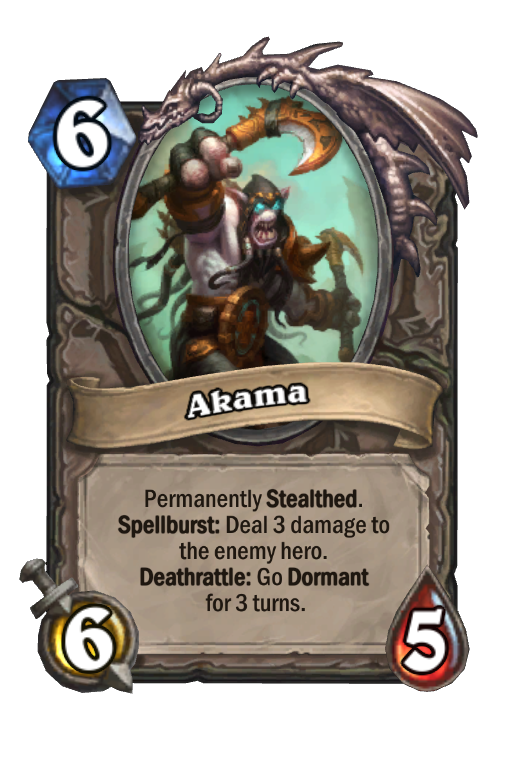 Akama Hearthstone kártya