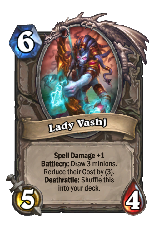 Lady Vashj Hearthstone kártya