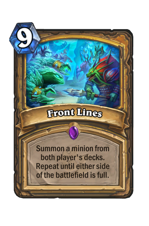 Front Lines Hearthstone kártya