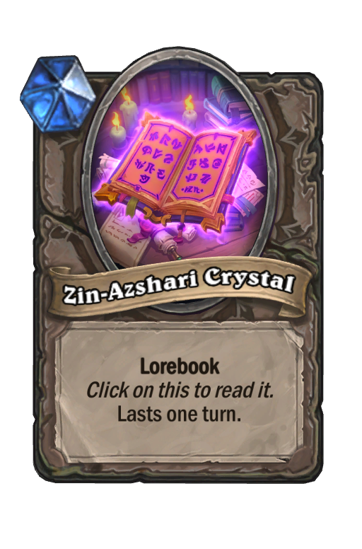 Zin-Azshari Crystal Hearthstone kártya