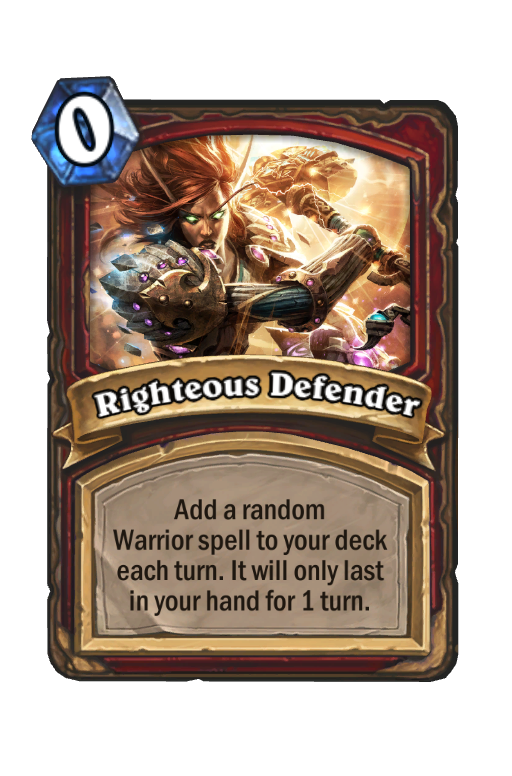 Righteous Defender Hearthstone kártya