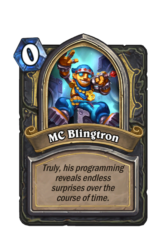 MC Blingtron Hearthstone kártya