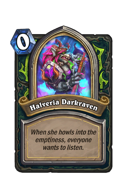 Halveria Darkraven Hearthstone kártya