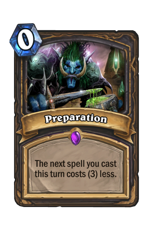 Preparation Hearthstone kártya