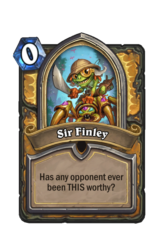 Sir Finley Hearthstone kártya