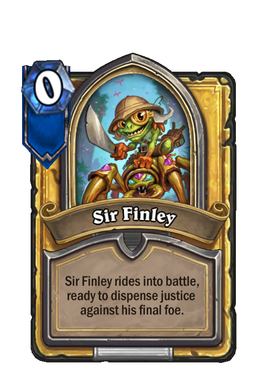Sir Finley Hearthstone kártya