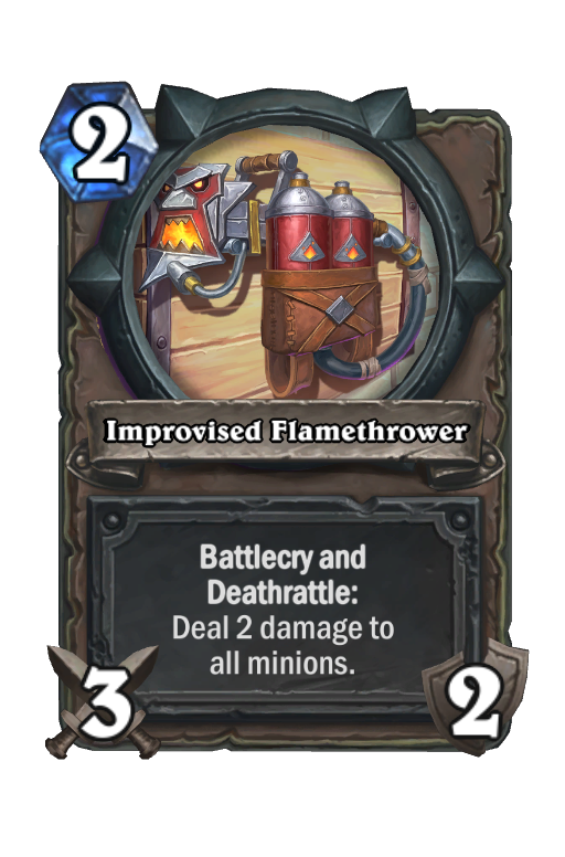 Improvised Flamethrower Hearthstone kártya