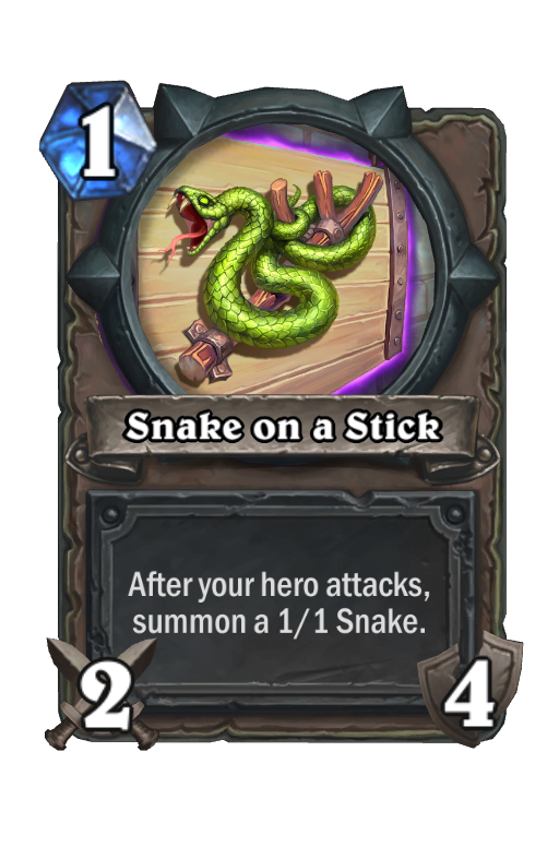 Snake on a Stick Hearthstone kártya