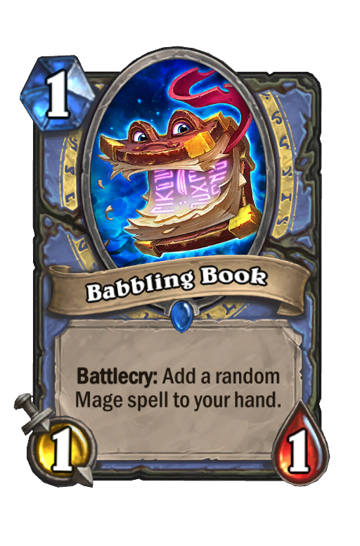 Babbling Book Hearthstone kártya