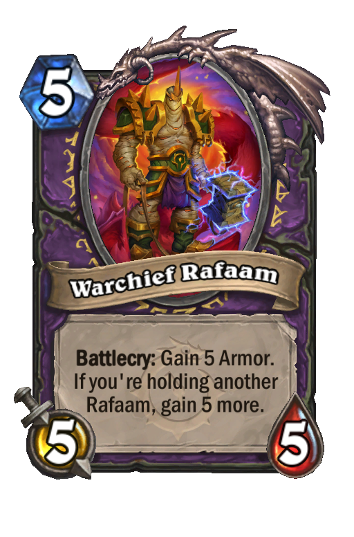 Warchief Rafaam Hearthstone kártya