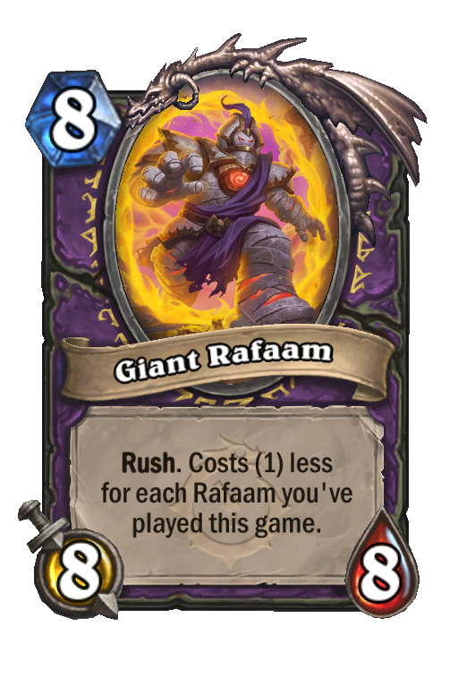 Giant Rafaam Hearthstone kártya