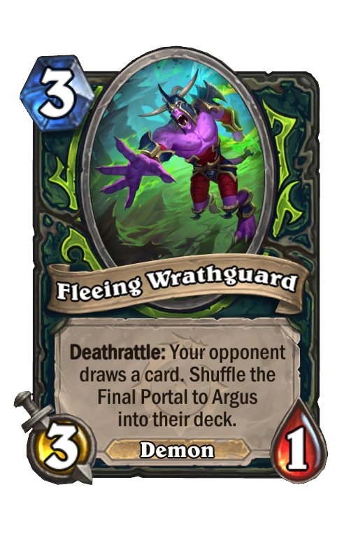 Fleeing Wrathguard Hearthstone kártya