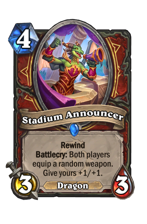 Stadium Announcer Hearthstone kártya