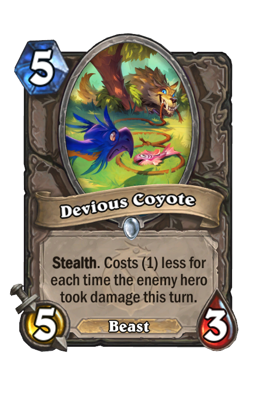 Devious Coyote Hearthstone kártya