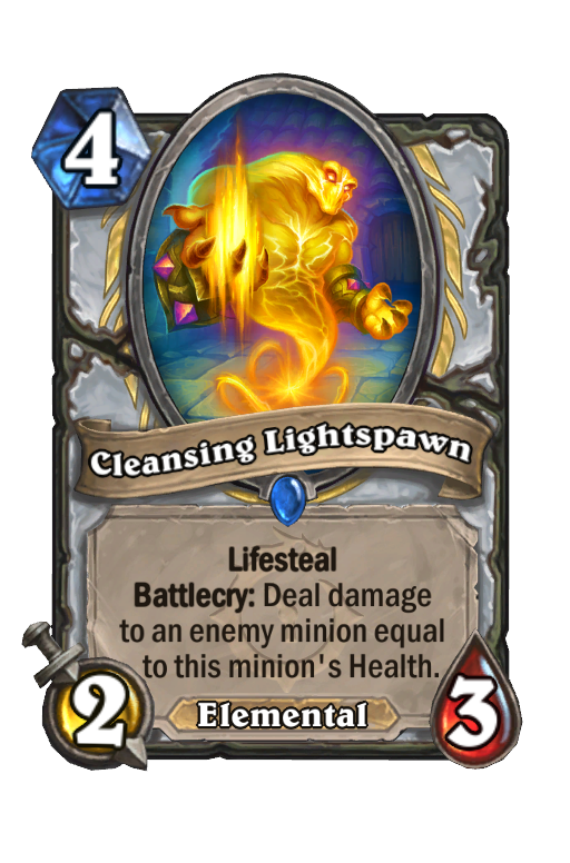 Cleansing Lightspawn Hearthstone kártya