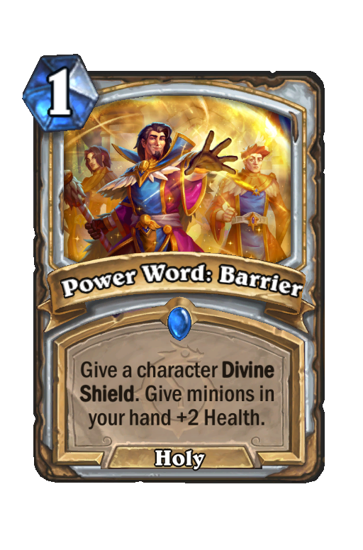 Power Word: Barrier Hearthstone kártya