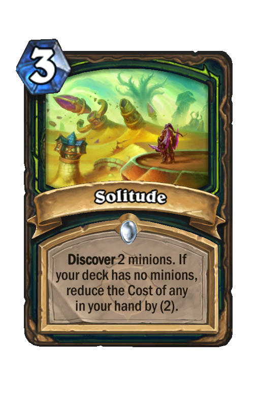 Solitude Hearthstone kártya