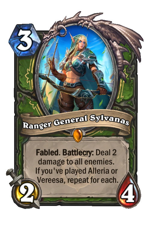 Ranger General Sylvanas Hearthstone kártya