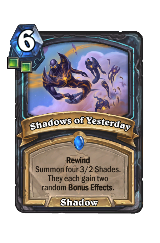 Shadows of Yesterday Hearthstone kártya