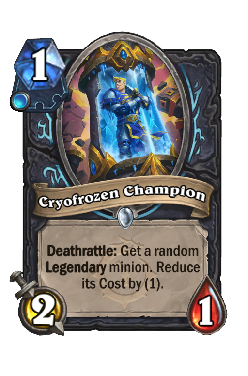 Cryofrozen Champion Hearthstone kártya