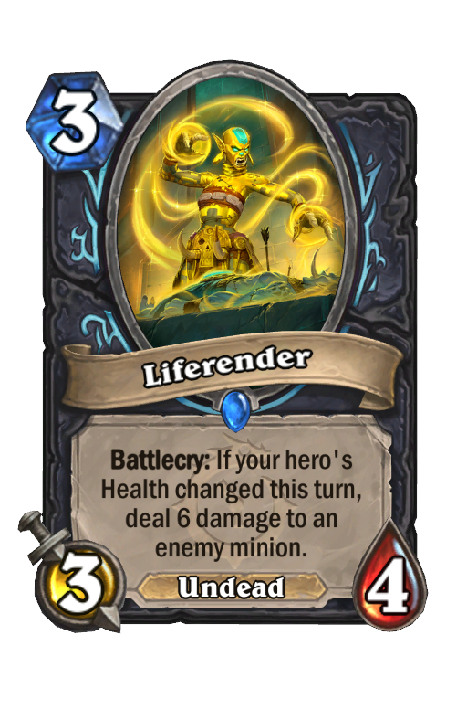 Liferender Hearthstone kártya