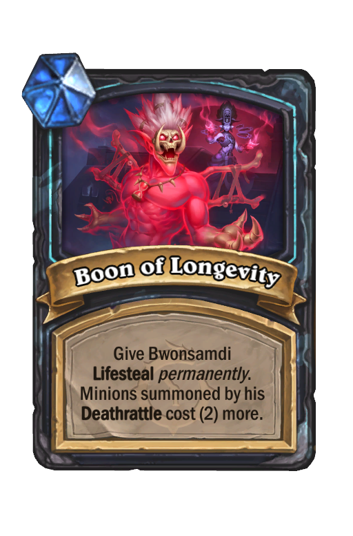 Boon of Longevity Hearthstone kártya