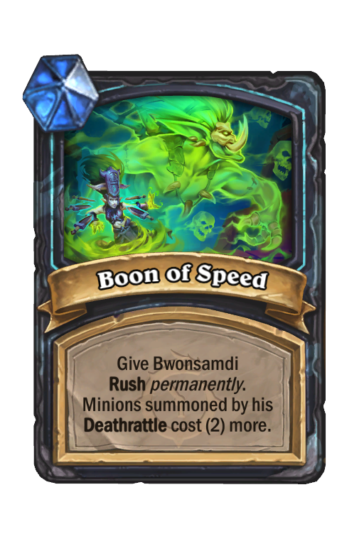 Boon of Speed Hearthstone kártya