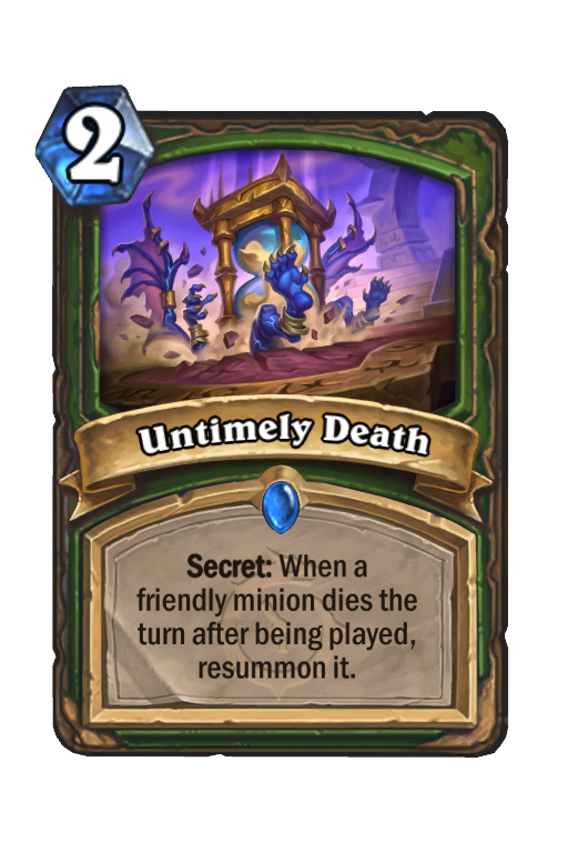 Untimely Death Hearthstone kártya