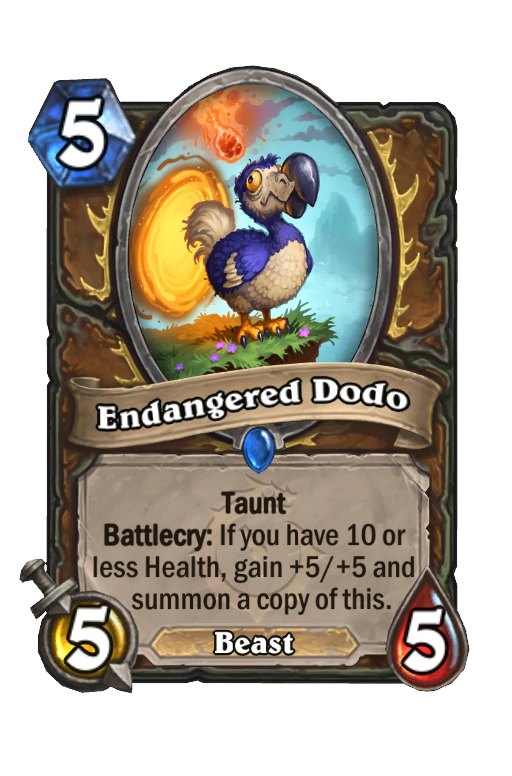 Endangered Dodo Hearthstone kártya