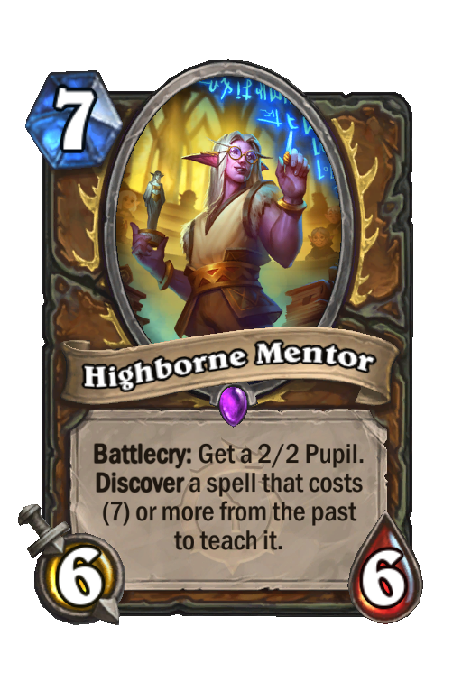 Highborne Mentor Hearthstone kártya