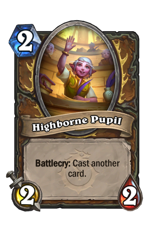 Highborne Pupil Hearthstone kártya